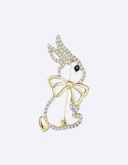 Twin Owls Twilight Pin