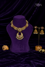 Chandrika Kundan Set - Moonlit Royal Heritage Charm Necklace set