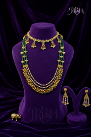 Rajharita Pearl Mala Combo set