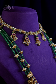 Rajharita Pearl Mala Combo set